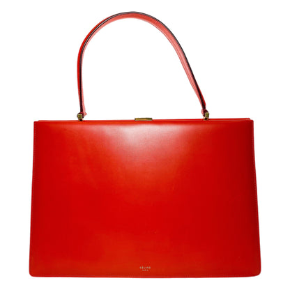 Celine Red Clasp Top Handle