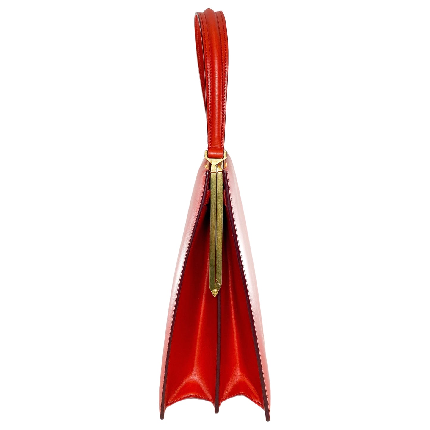 Celine Red Clasp Top Handle