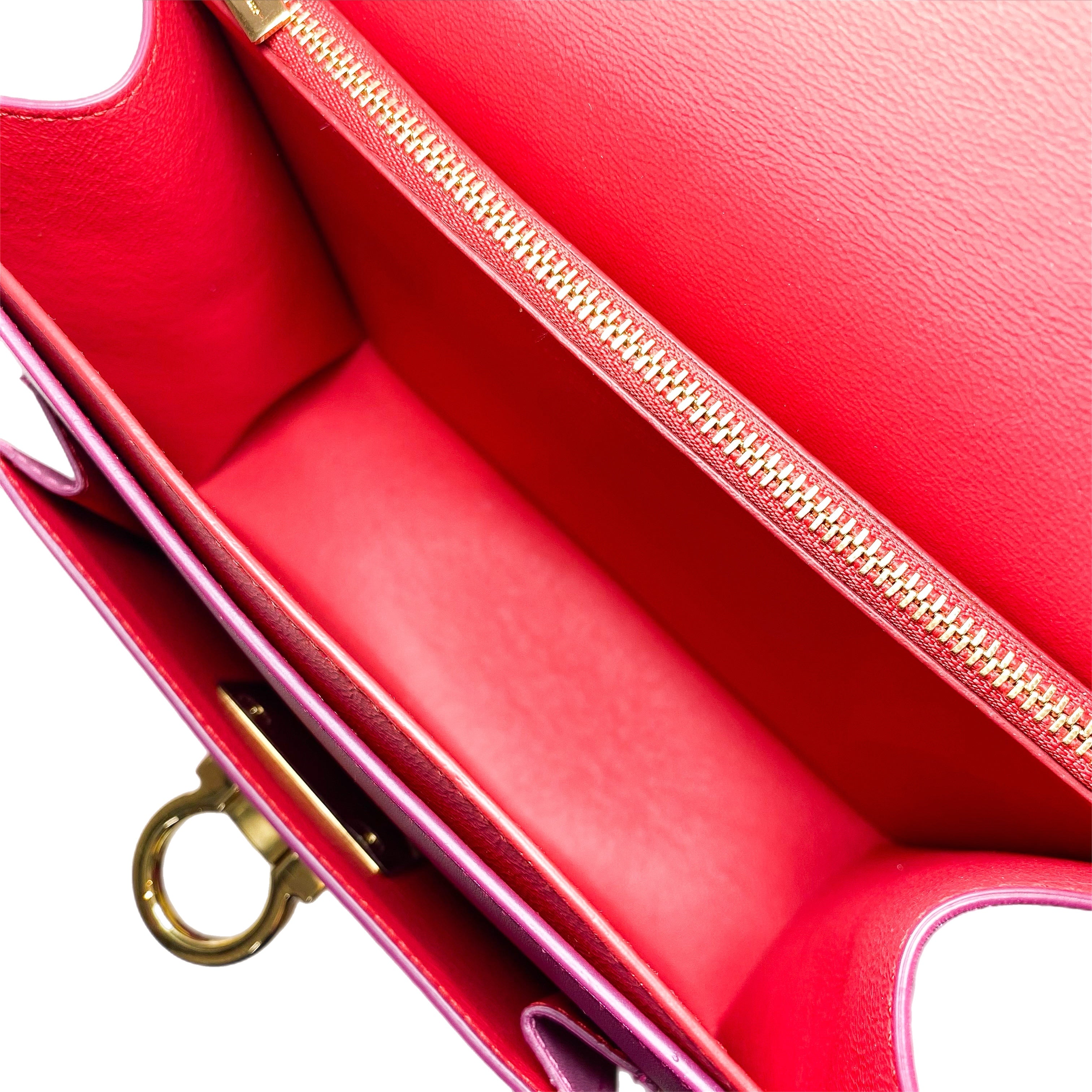Ferragamo Colorblock Marisol Top Handle Shoulder Bag