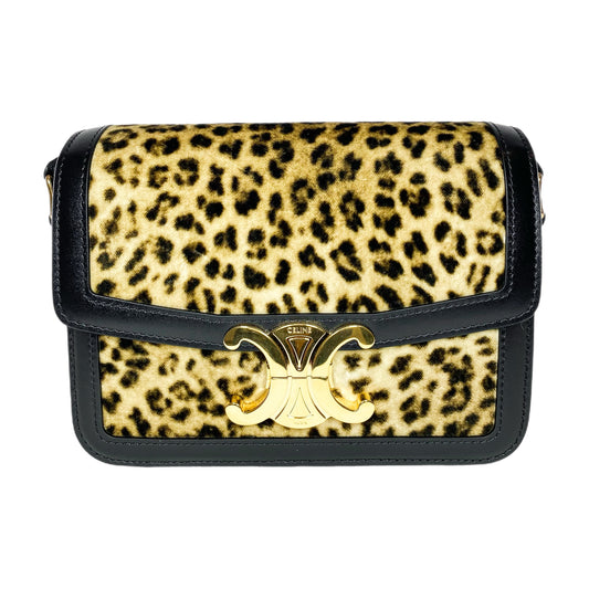 Celine Leopard Teen Triomphe Bag
