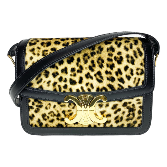 Celine Leopard Teen Triomphe Bag