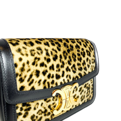 Celine Leopard Teen Triomphe Bag
