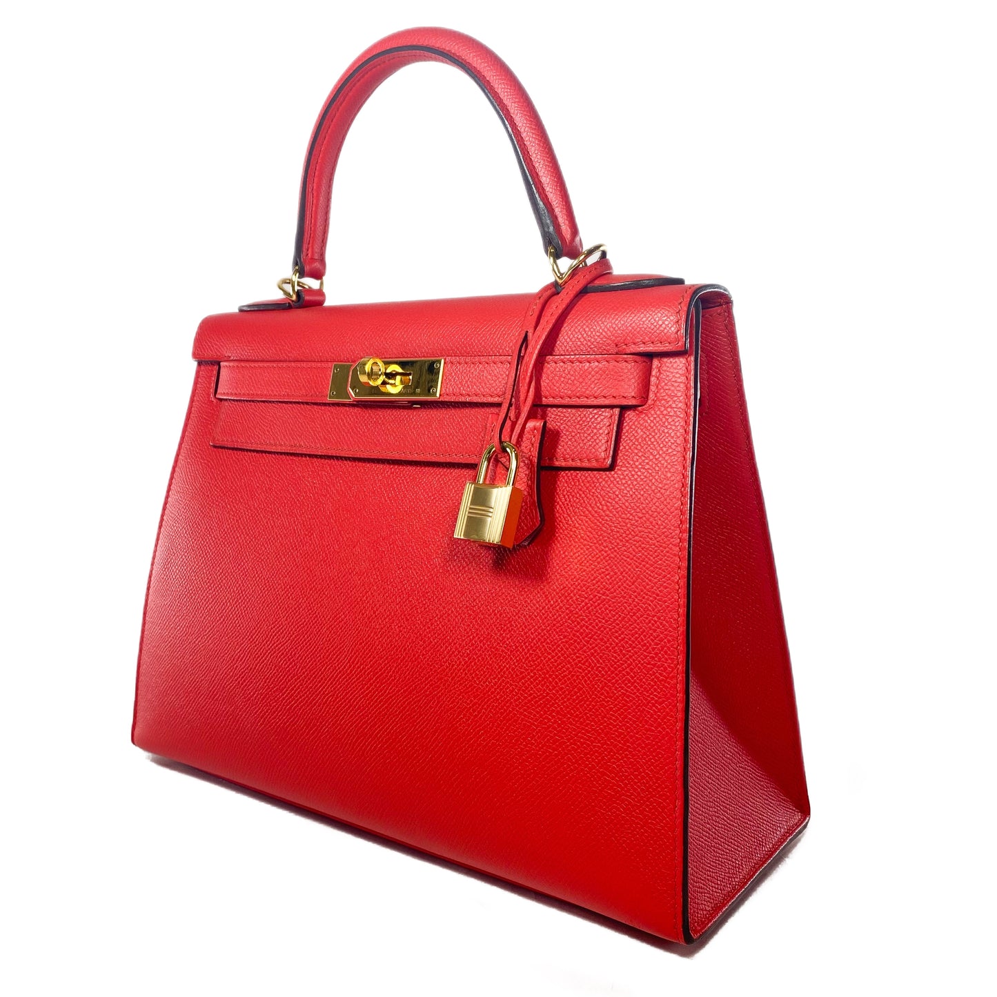 Hermes Kelly Sellier 28 Rouge Tomate Epsom Gold Hardware