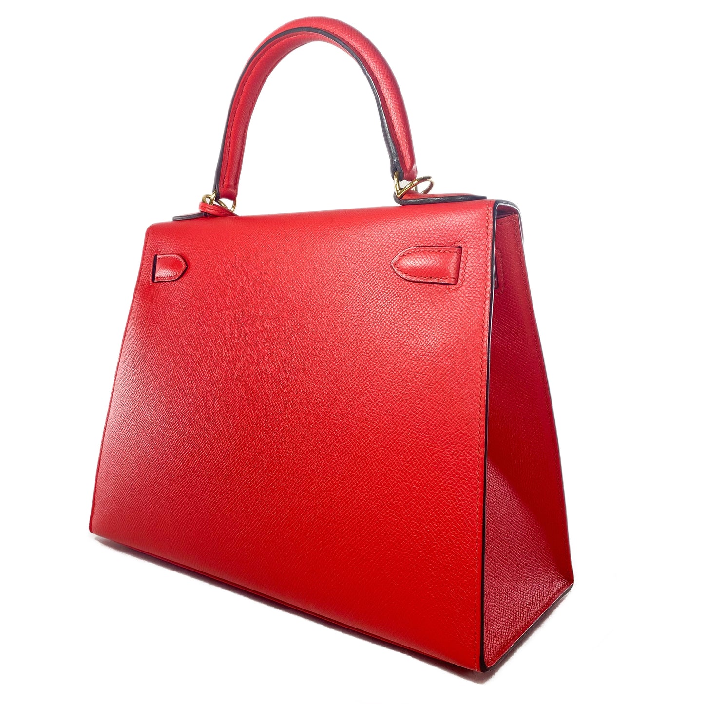 Hermes Kelly Sellier 28 Rouge Tomate Epsom Gold Hardware