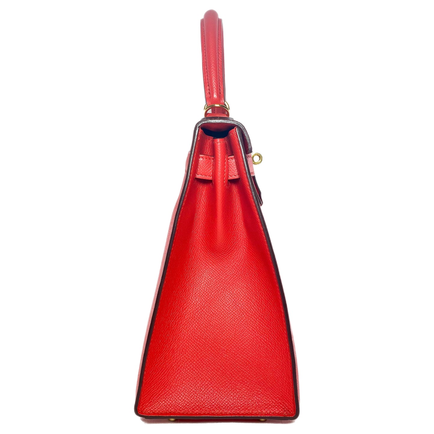 Hermes Kelly Sellier 28 Rouge Tomate Epsom Gold Hardware
