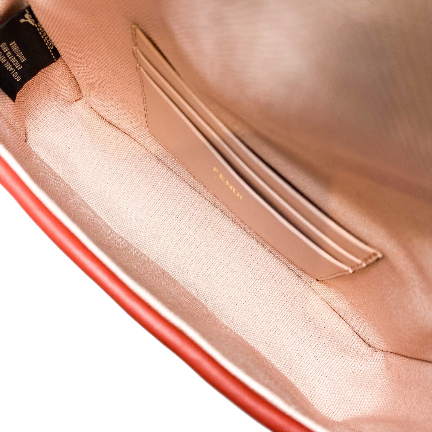 Fendi Rosa Quarzo Bloody Mary Multicolor FF Embroidered Mini Baguette