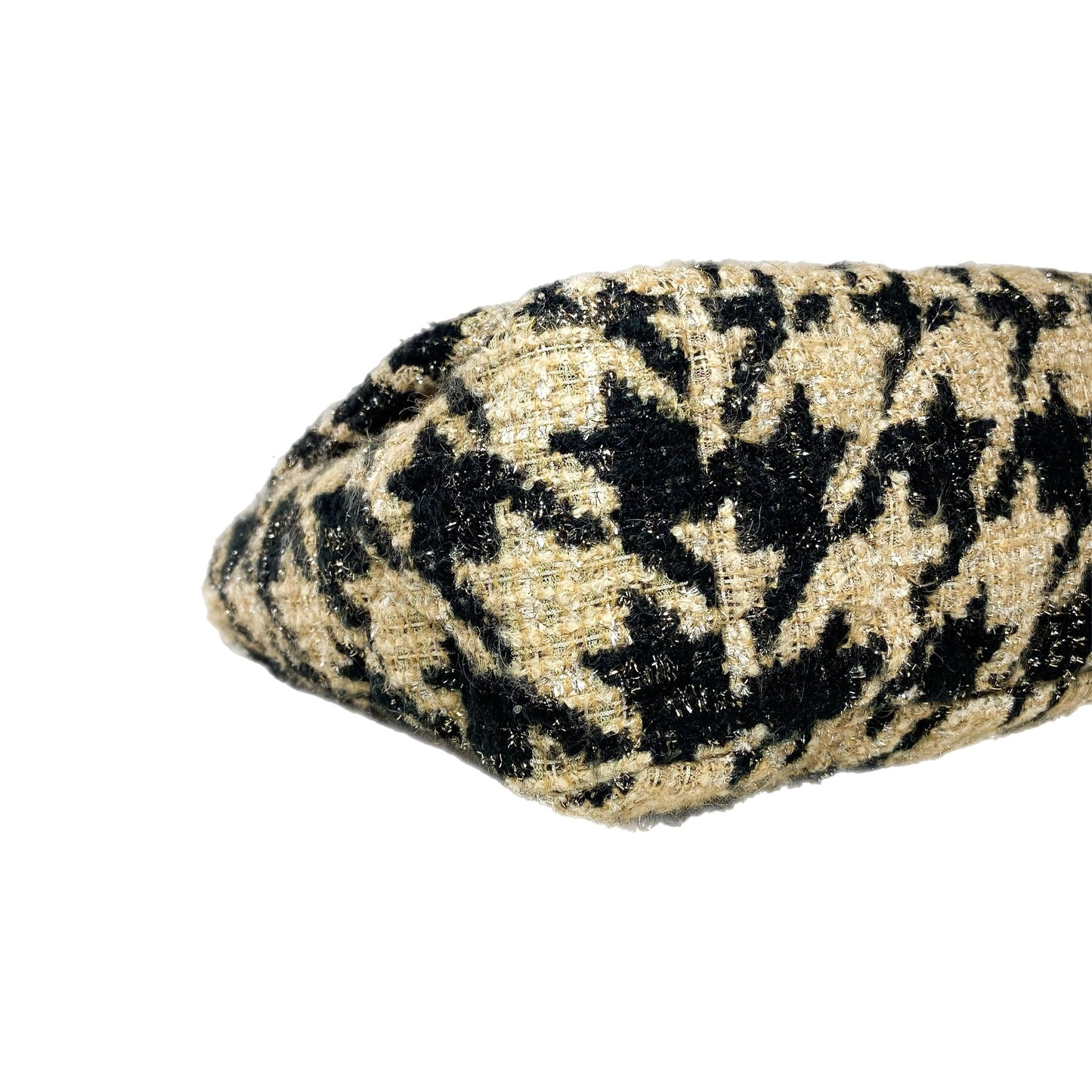 Chanel 19 Black Beige Houndstooth Tweed Maxi Flap Bag