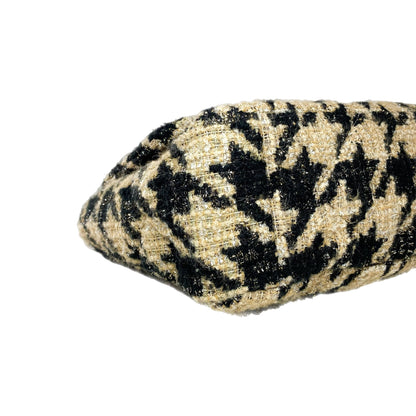 Chanel 19 Black Beige Houndstooth Tweed Maxi Flap Bag