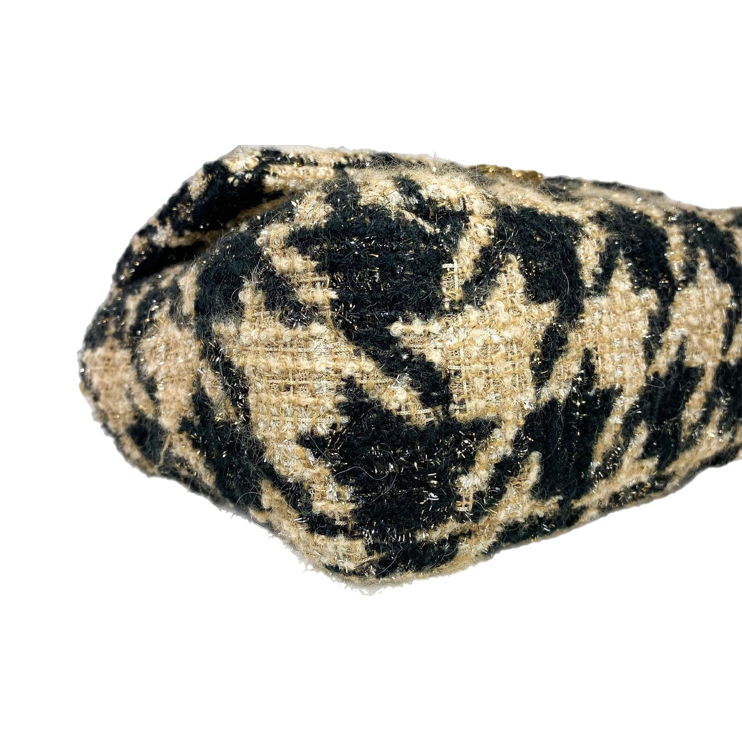 Chanel 19 Black Beige Houndstooth Tweed Flap Bag