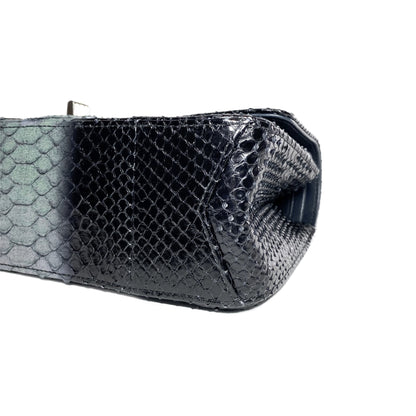 Chanel 225 Black Gray Python Reissue Flap Bag
