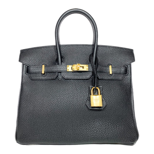 Hermes Birkin 25 Black Togo Gold Hardware
