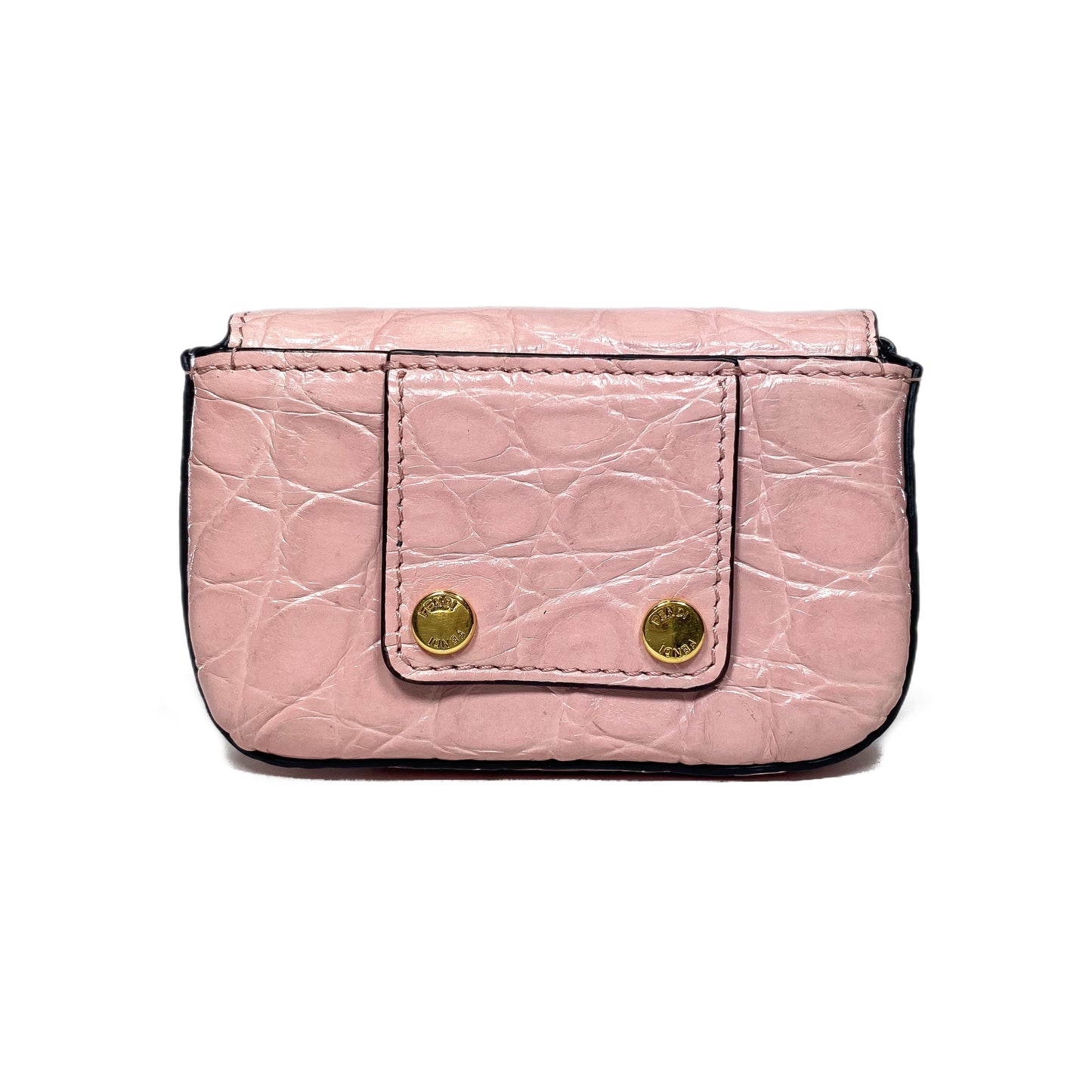 Fendi Pink Nano Baguette Charm with Chain