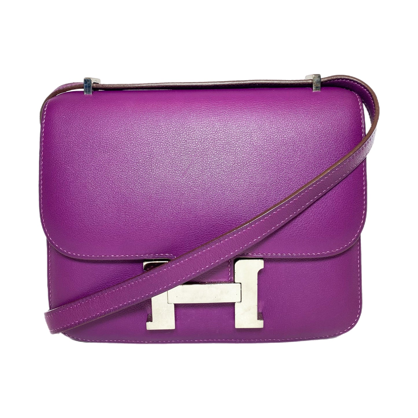 Hermes Constance 18 Anemone Swift Palladium Hardware