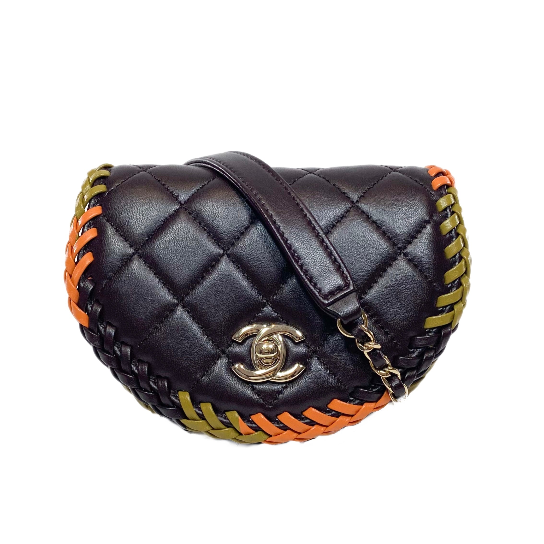 Vintage Chanel Quilted Matelasse CC Logo Lambskin Trapezoid Chain Shou –  KimmieBBags LLC