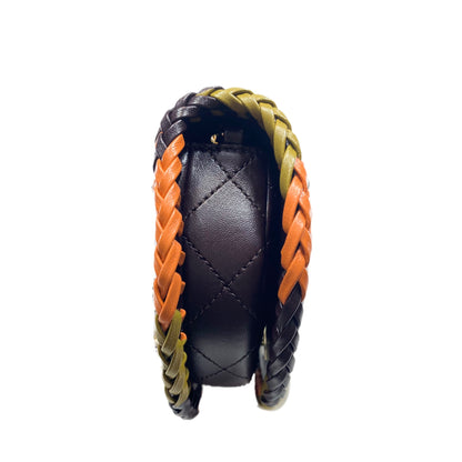 Chanel Dark Purple Braided Mini Messenger Flap Bag