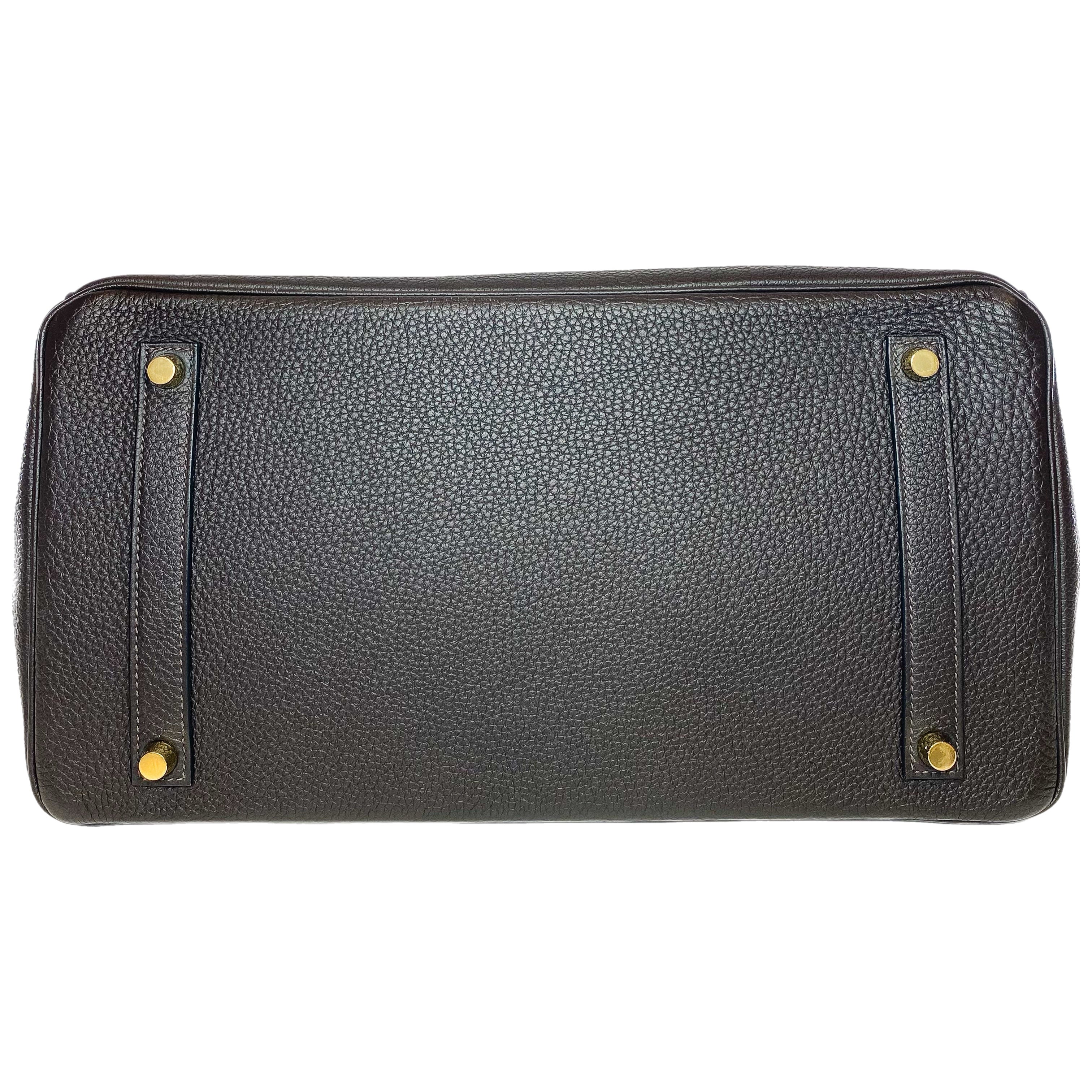Hermes Birkin 35 Graphite Togo Gold Hardware