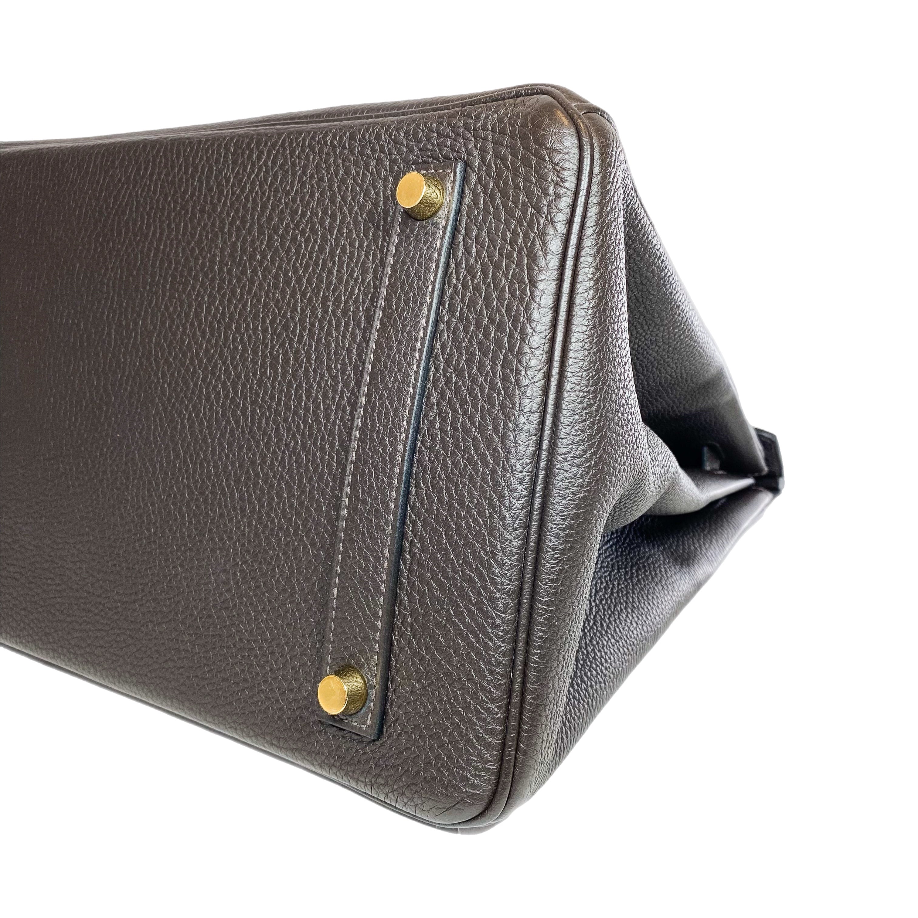 Hermes Birkin 35 Graphite Togo Gold Hardware