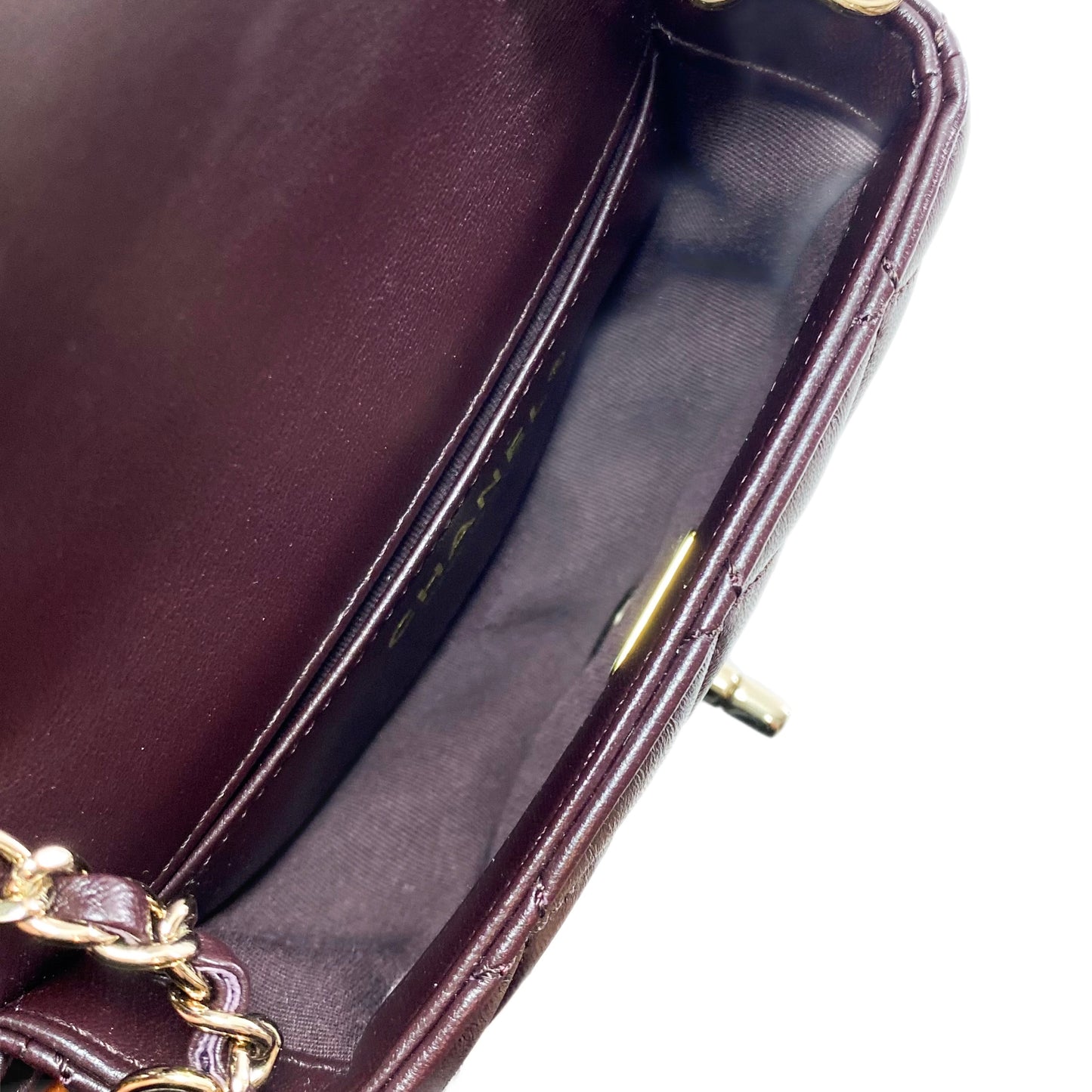 Chanel Dark Purple Braided Mini Messenger Flap Bag