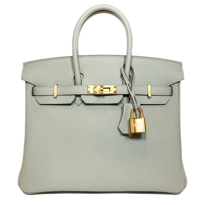 Hermes Birkin 25 Gris Perle Togo Gold Hardware