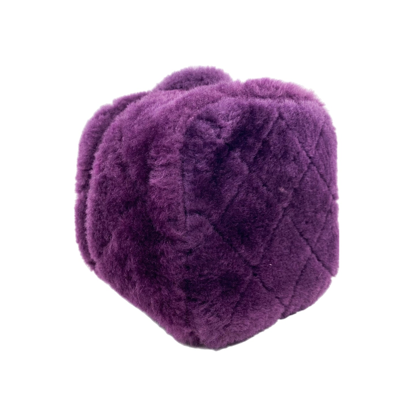 Chanel Small Quilted Purple Shearling Top Handle Vanity Bag