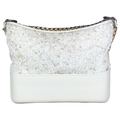 Chanel White Gabrielle Hobo Bag