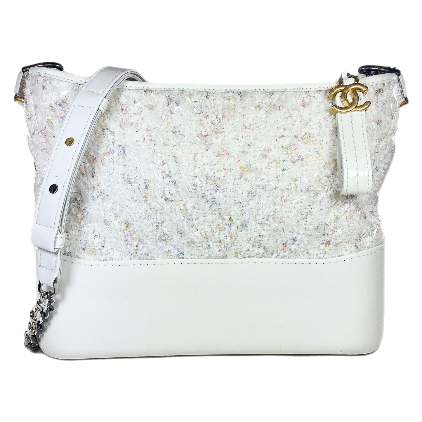 Chanel White Gabrielle Hobo Bag