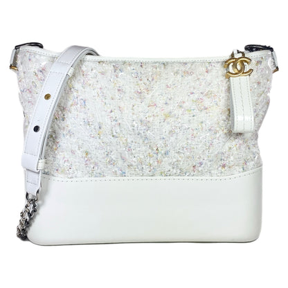 Chanel White Gabrielle Hobo Bag