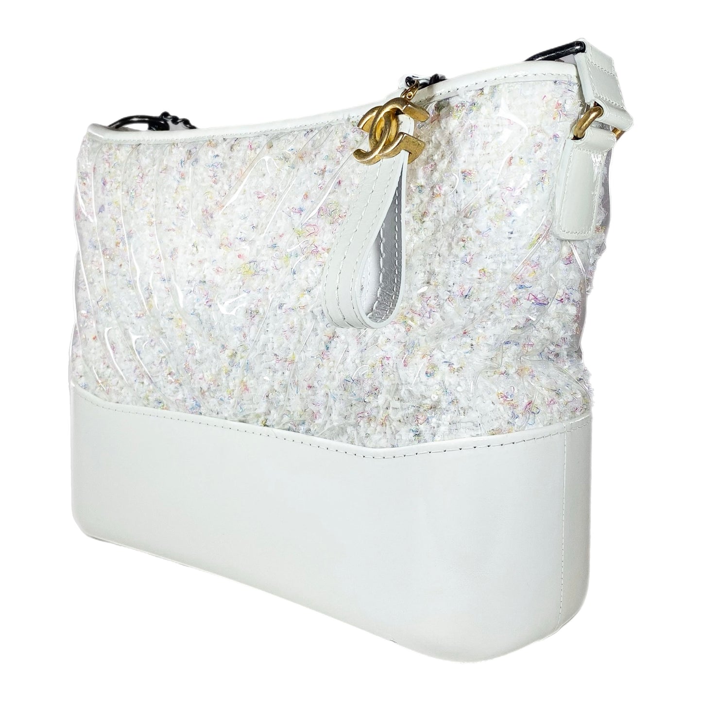 Chanel White Gabrielle Hobo Bag