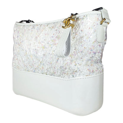 Chanel White Gabrielle Hobo Bag