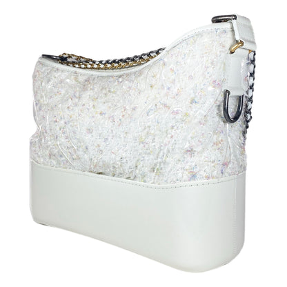 Chanel White Gabrielle Hobo Bag