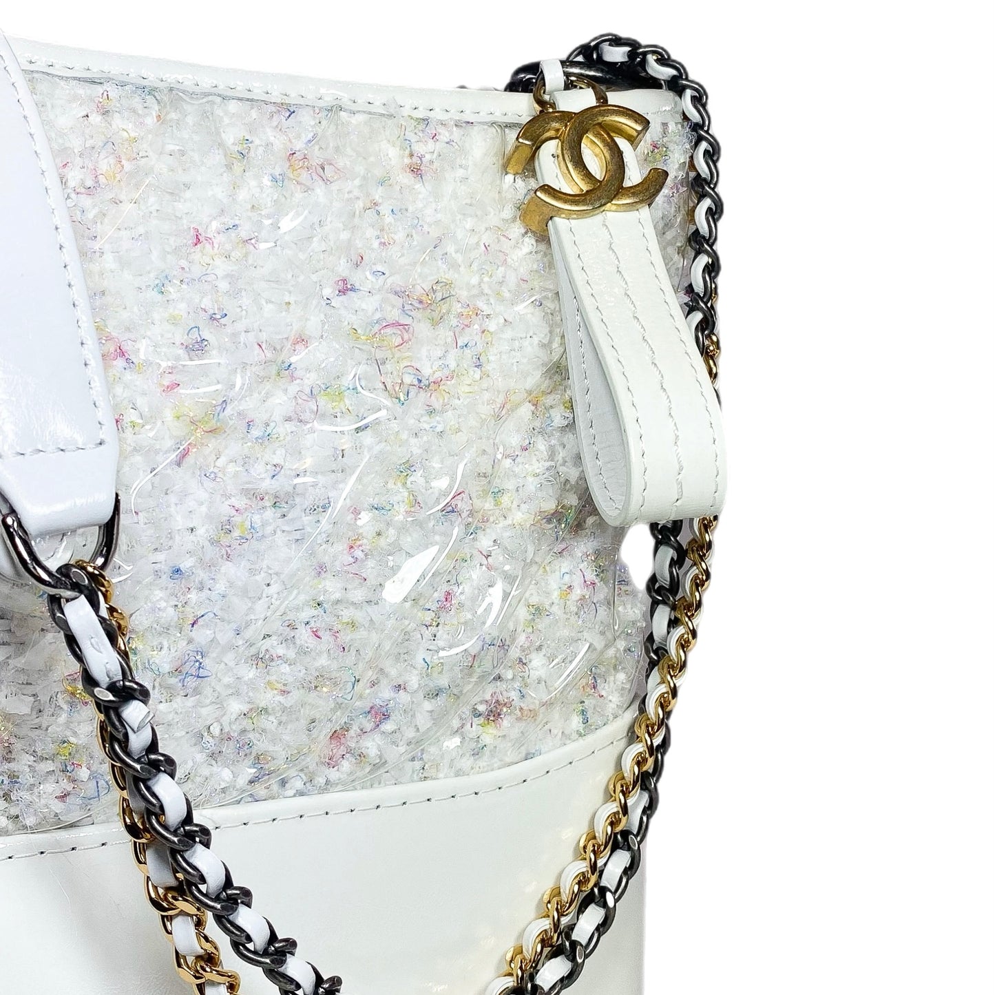 Chanel White Gabrielle Hobo Bag