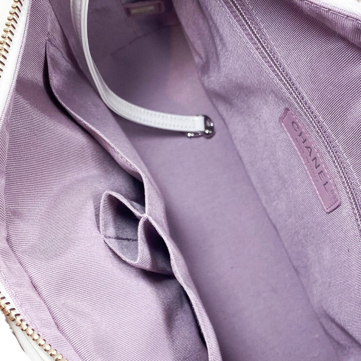 Chanel White Gabrielle Hobo Bag