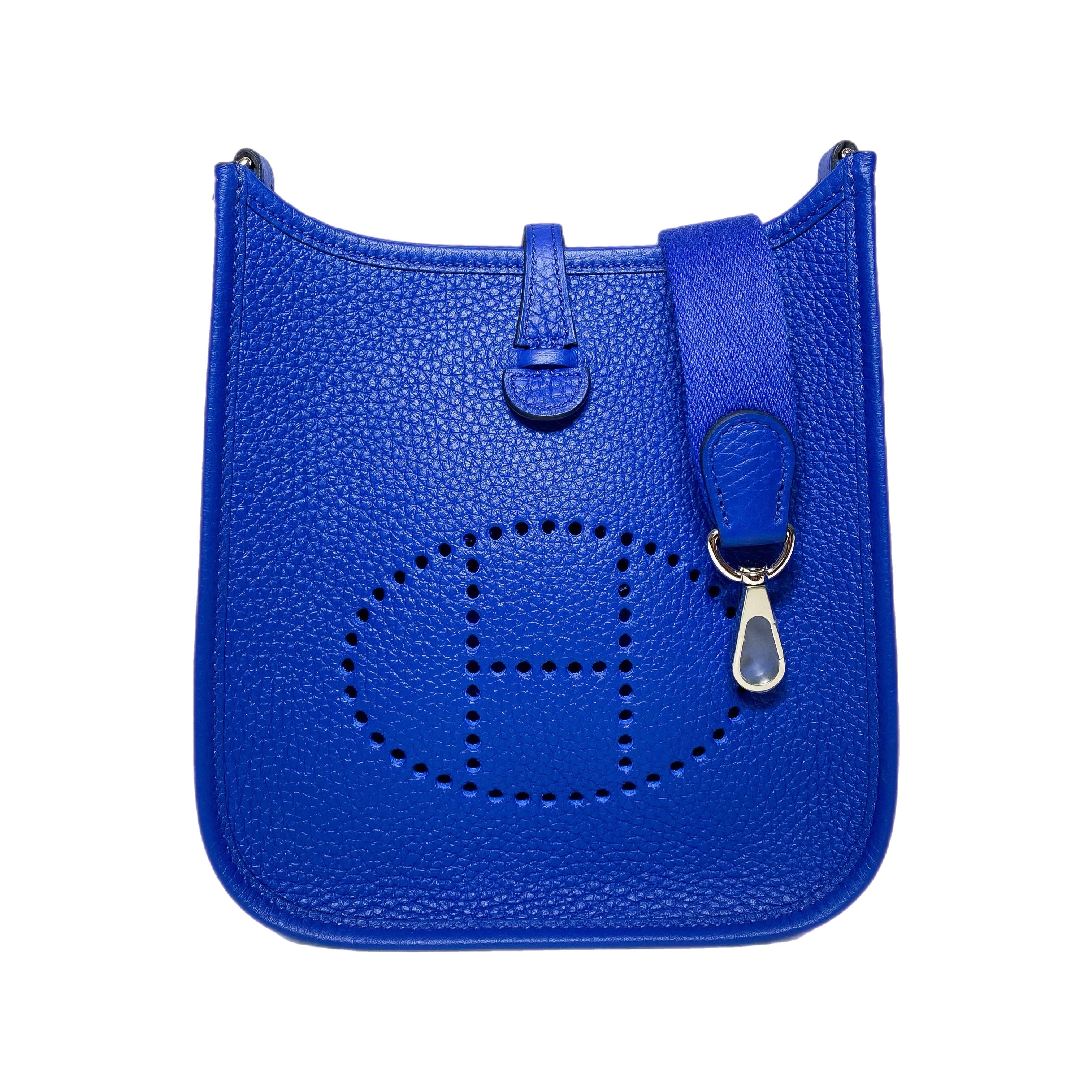 Hermes TPM Bleu Electrique Clemence Palladium Hardware