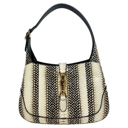 Gucci Ivory Brown Python Jackie 1961