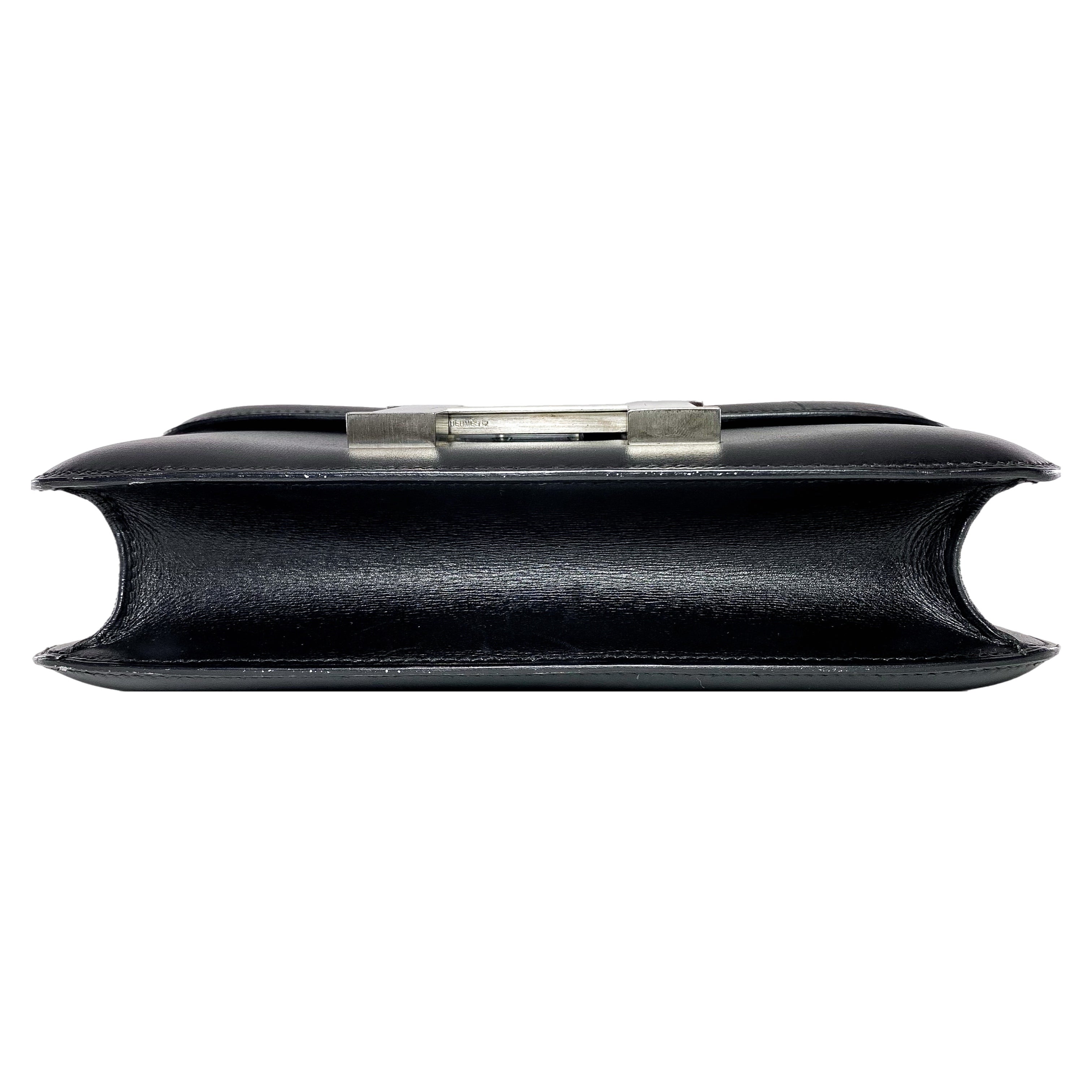 Hermes Black Constance 23 Box Brushed Palladium Hardware