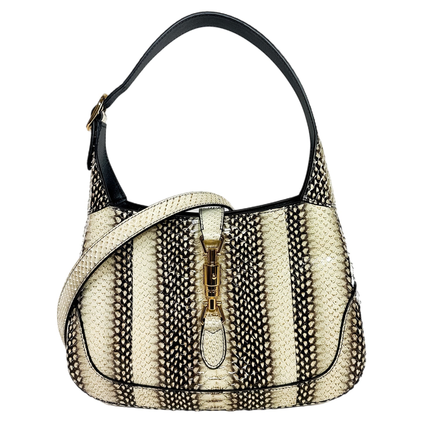 Gucci Ivory Brown Python Jackie 1961