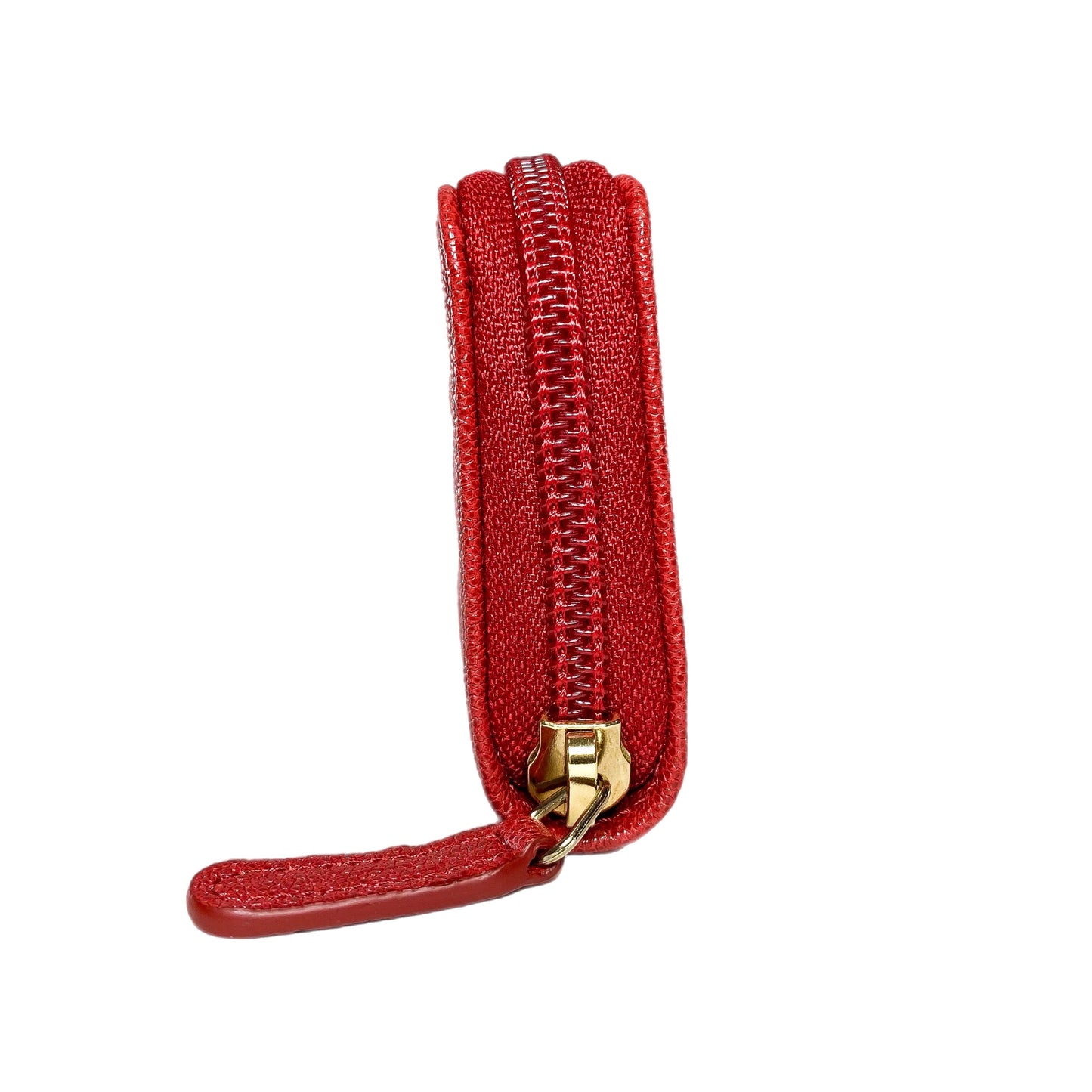 Chanel Red Boy Zip Around Coin Purse Wallet