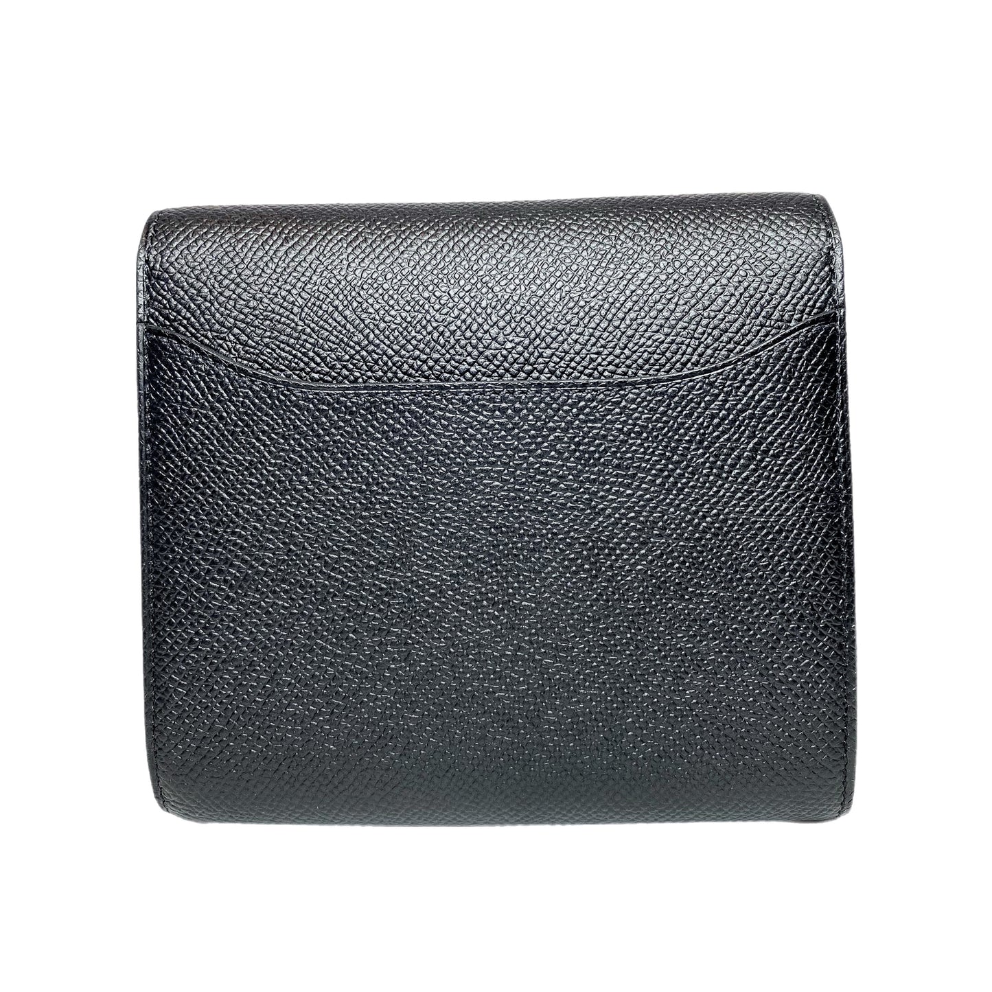 Hermes Constance Compact Wallet Black Epsom Rose Gold Hardware