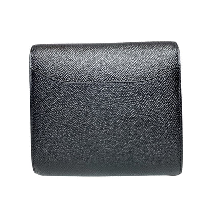 Hermes Constance Compact Wallet Black Epsom Rose Gold Hardware
