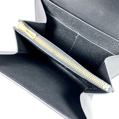 Hermes Constance Compact Wallet Black Epsom Rose Gold Hardware