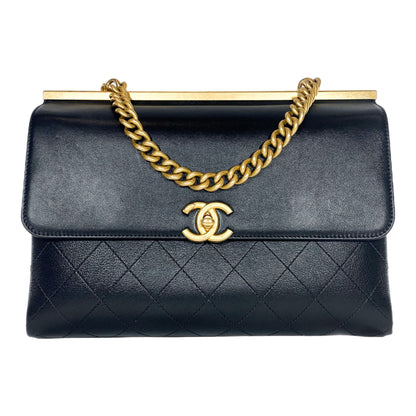 Chanel Black Coco Luxe Two Pocket Flap Bag