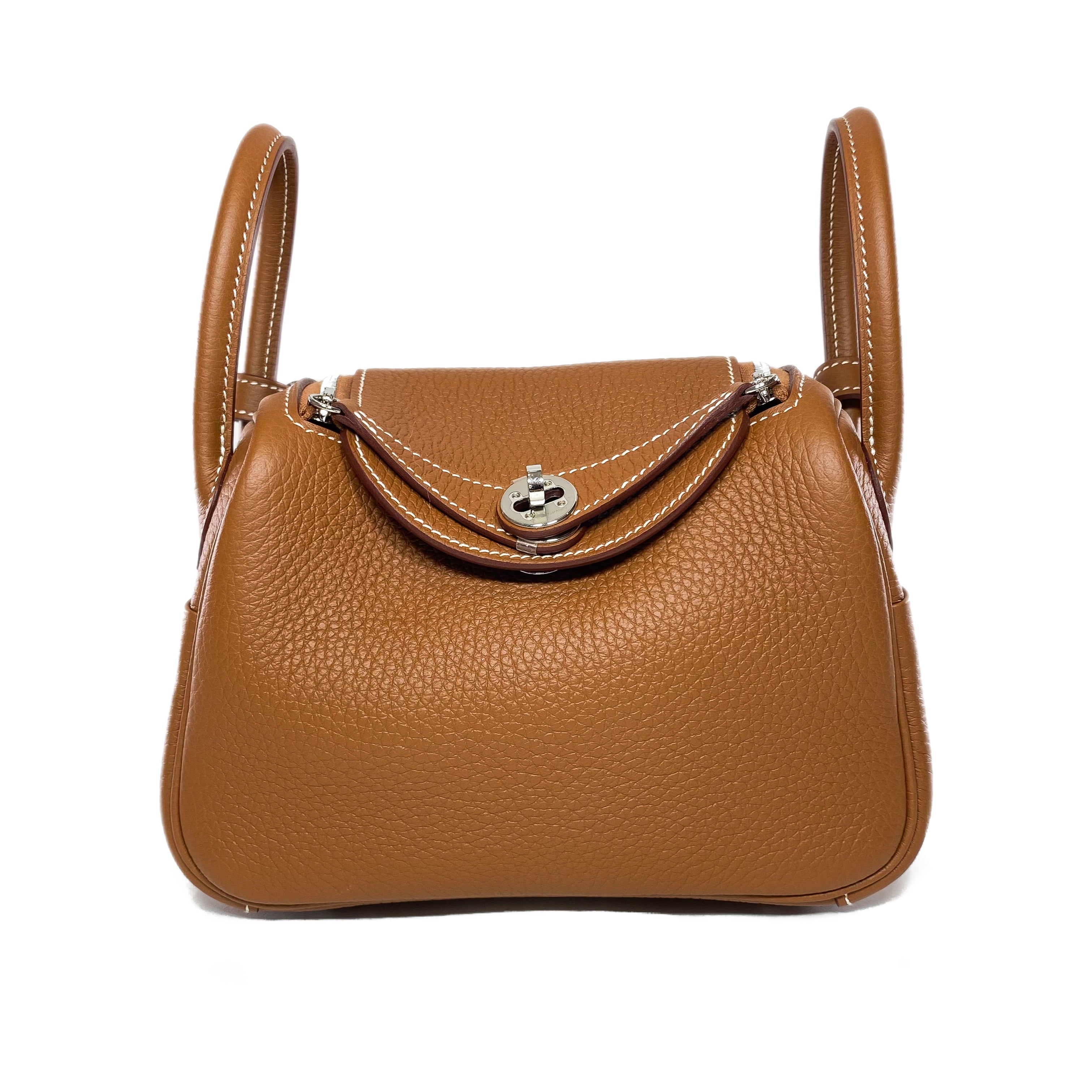 Hermes Mini Lindy Gold Clemence Palladium Hardware