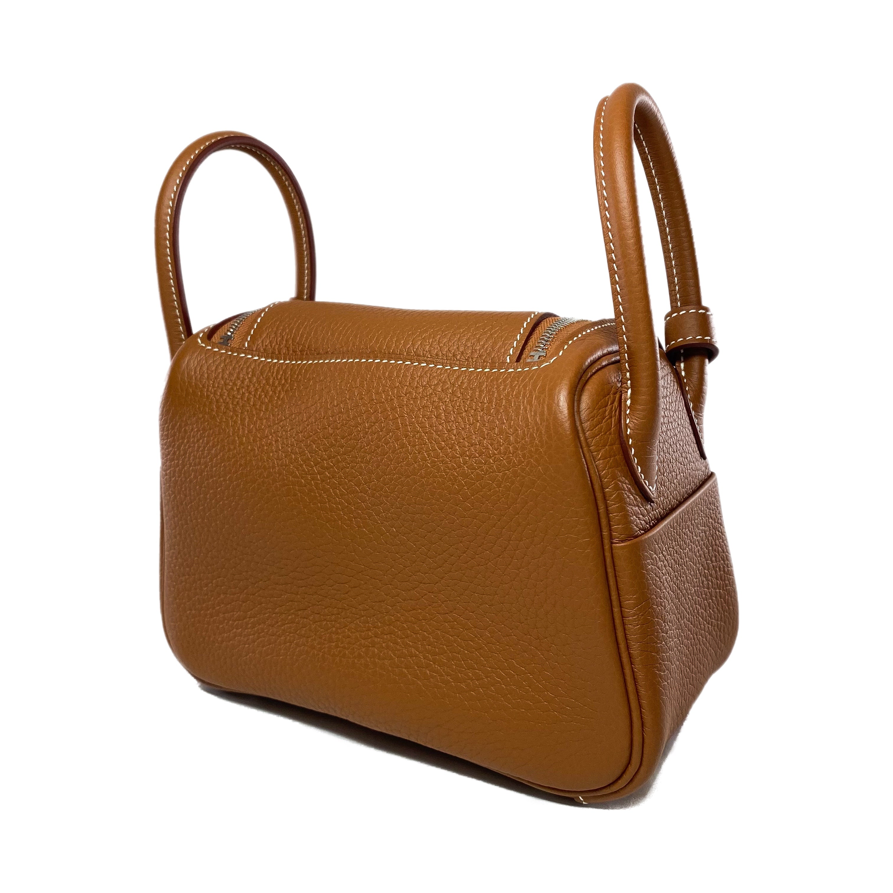 Hermes Mini Lindy Gold Clemence Palladium Hardware