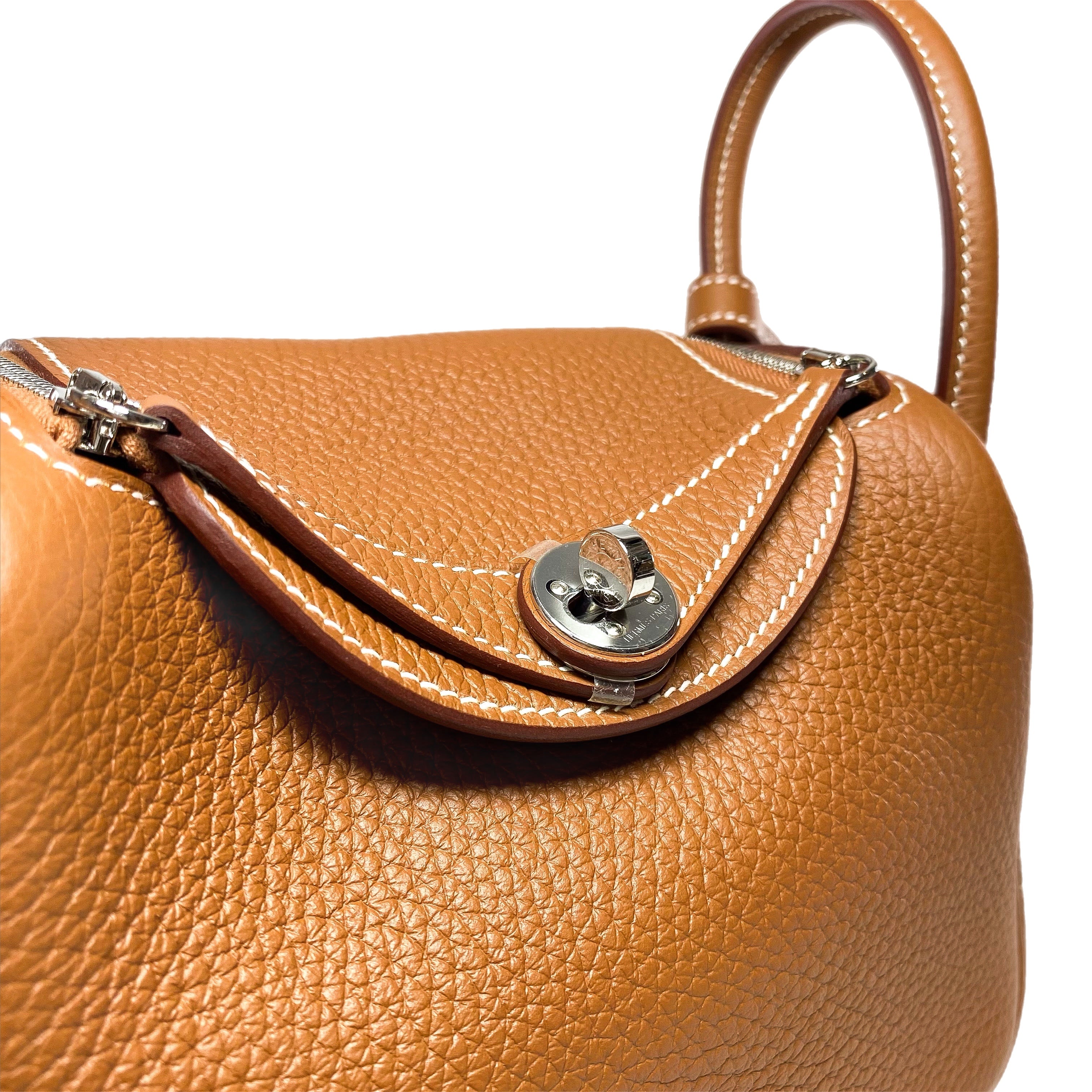 Hermes Mini Lindy Gold Clemence Palladium Hardware