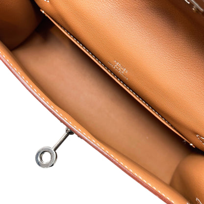 Hermes Kelly Pochette Gold Swift Palladium Hardware