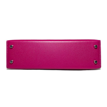 Hermes Mini Kelly 20 Rose Pourpre Madame Touch Lizard Palladium Hardware