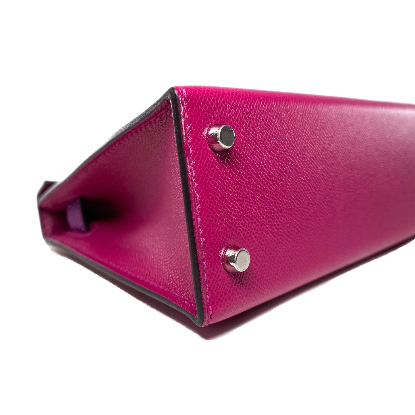 Hermes Mini Kelly 20 Rose Pourpre Madame Touch Lizard Palladium Hardware