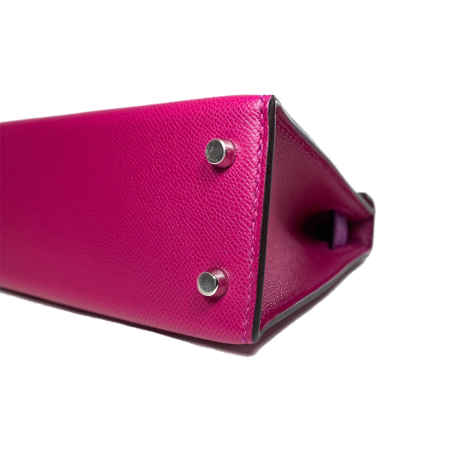 Hermes Mini Kelly 20 Rose Pourpre Madame Touch Lizard Palladium Hardware