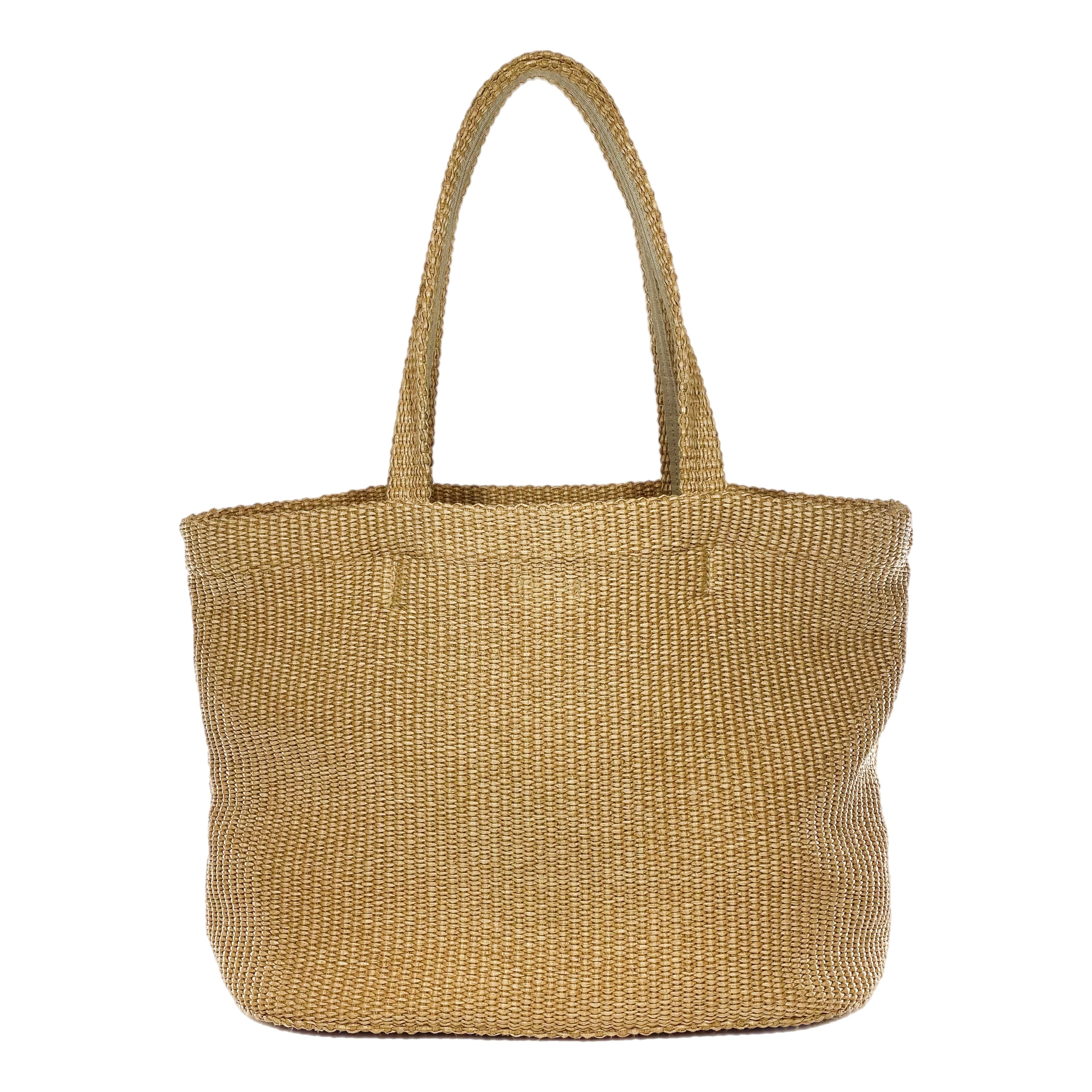 Jimmy Choo Miami Beige Raffia Tote Bag