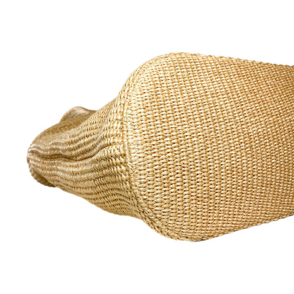 Jimmy Choo Miami Beige Raffia Tote Bag